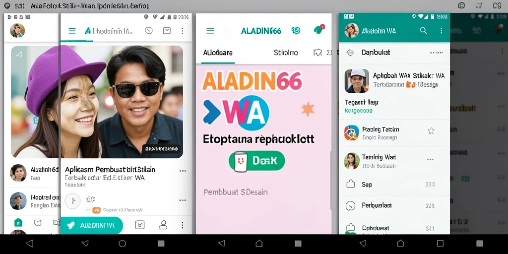 Tampilan antarmuka ALADIN66 untuk membuat stiker WA yang kreatif.