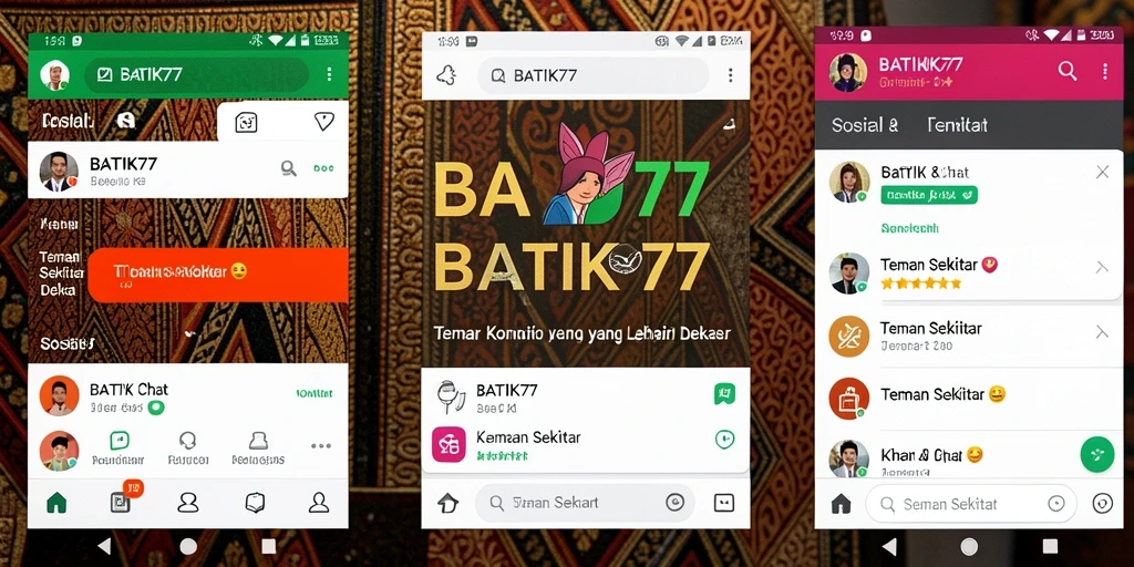 Tampilan antarmuka BATIK77 yang memudahkan interaksi sosial.