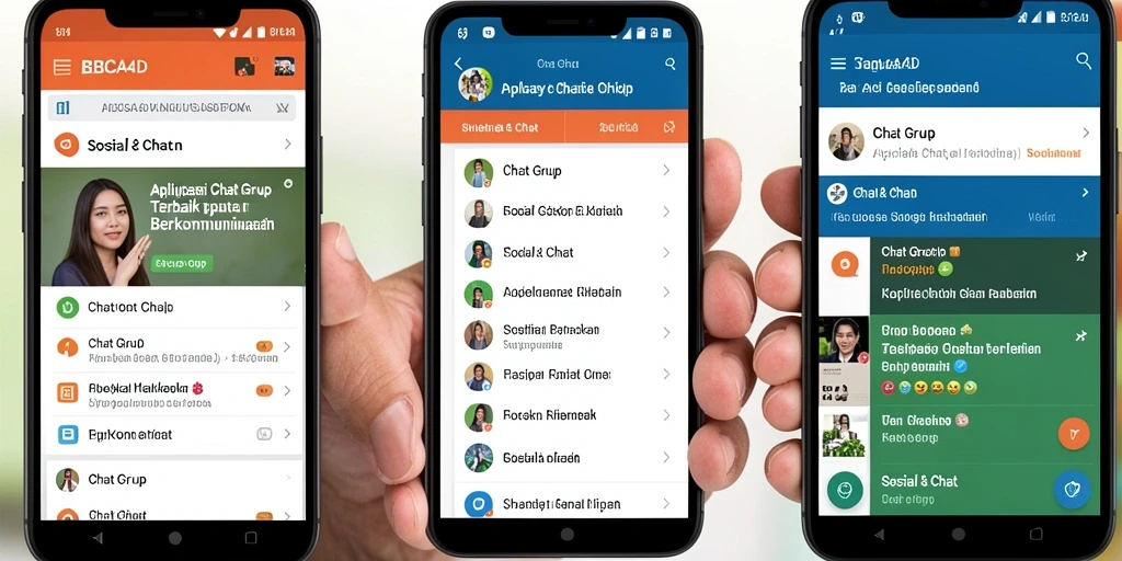 Tampilan antarmuka aplikasi BBCA4D dengan fitur Chat Grup.