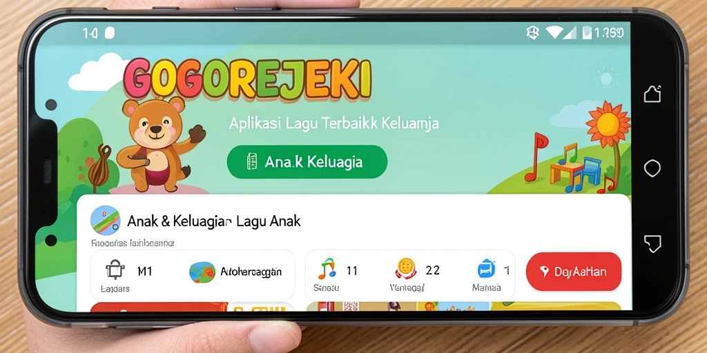 Antarmuka ramah anak GOGOREJEKI yang menyenangkan.