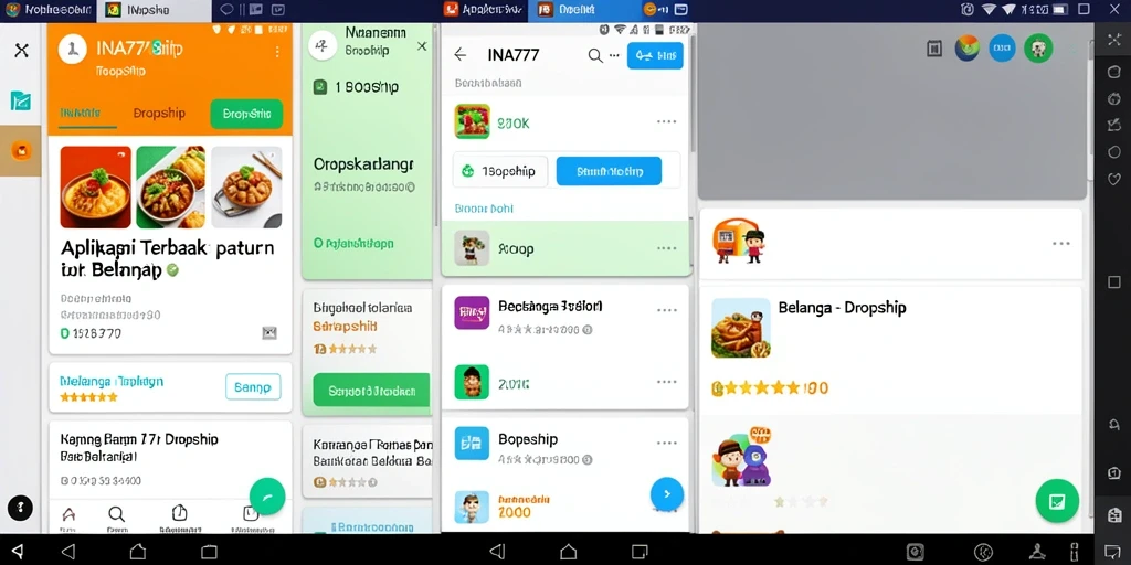 Tampilan antarmuka utama INA777 dengan fitur fungsional dropship.