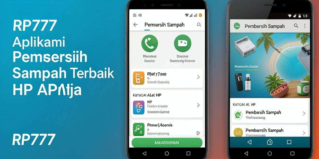 Screenshot utama RP777 menunjukkan antarmuka bersih dan fungsional dari aplikasi Pembersih Sampah.