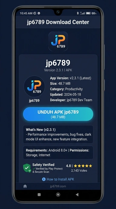Unduh dan Instal APK jp6789 Terbaru di Indonesia